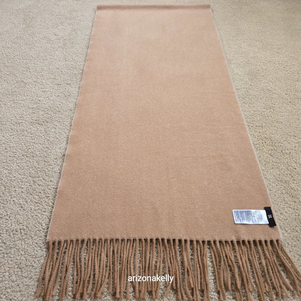 NWOT Banana Republic Italian Wool Cashmere Scarf in Camel - Picture 10 of 15